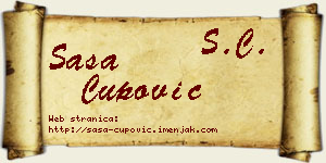Saša Čupović vizit kartica